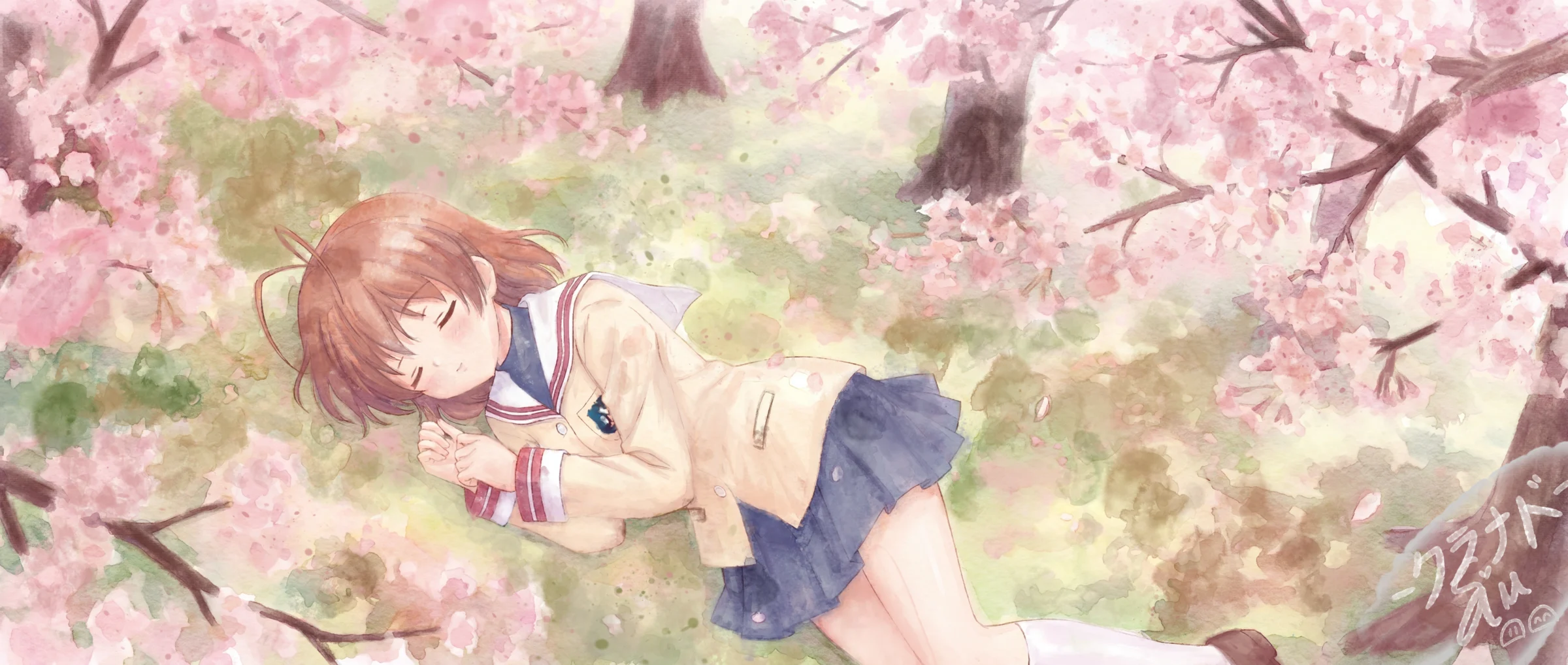 Nagisa full color character illustration by Sim.